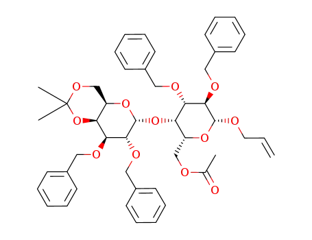 allyl O-(2,3-di-O-benzyl-4,6-O-isopropylidene-α-D-galactopyranosyl)-(1->4)-6-O-acetyl-2,3-di-O-benzyl-β-D-galactopyranoside