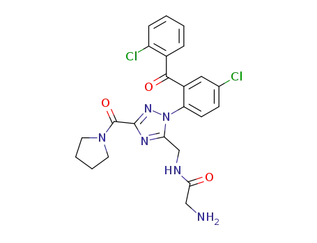 Acetamide,
2-amino-N-[[1-[4-chloro-2-(2-chlorobenzoyl)phenyl]-3-(1-pyrrolidinylcarb
onyl)-1H-1,2,4-triazol-5-yl]methyl]-