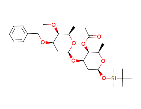 tert-Butyldimethylsilyl 4-O-Acetyl-3-(3-O-benzyl-2,6-dideoxy-4-O-methyl-β-D-lyxo-pyranosyl)-2,6-dideoxy-β-D-lyxo-pyranoside