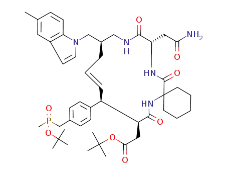 [(E)-(9S,10S,14R,18S)-10-[4-(tert-Butoxy-methyl-phosphinoylmethyl)-phenyl]-18-carbamoylmethyl-14-(5-methyl-indol-1-ylmethyl)-8,17,20-trioxo-7,16,19-triaza-spiro[5.14]icos-11-en-9-yl]-acetic acid tert-butyl ester