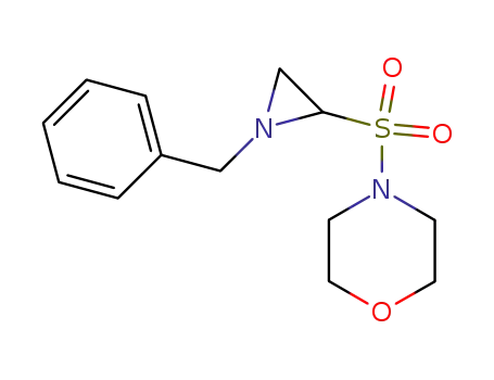 Molecular Structure of 87975-43-7 (Morpholine, 4-[[1-(phenylmethyl)-2-aziridinyl]sulfonyl]-)