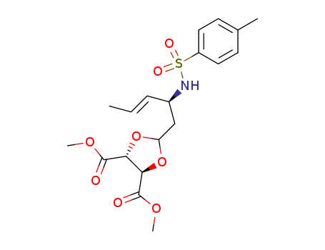 2,3-O-<D-glycero-3-(p-Tolylsulfonylamino)-trans-4-hexenyliden>-(2R,3R)-weinsaure-dimethylester