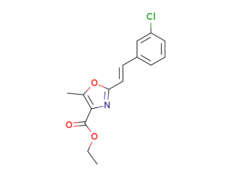 4-Oxazolecarboxylic acid, 2-[2-(3-chlorophenyl)ethenyl]-5-methyl-, ethyl
ester
