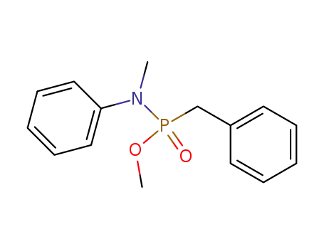 Molecular Structure of 92074-46-9 (Phosphonamidic acid, N-methyl-N-phenyl-P-(phenylmethyl)-, methyl
ester)