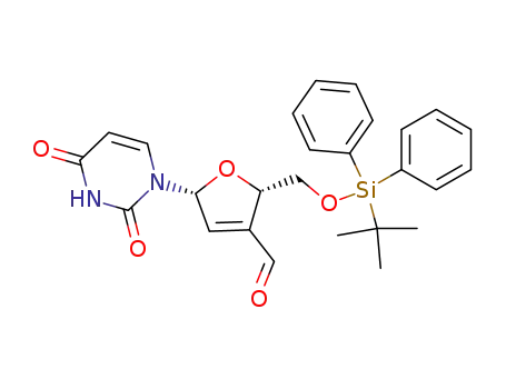 1-<5-O-(tert-butyldiphenylsilyl)-2,3-didehydro-2,3-dideoxy-3-C-formyl-β-D-glycero-pent-2-eno-furanosyl>uracil