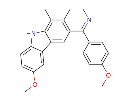 9-methoxy-5-methyl-1-(4-methoxy-phenyl)-3,4-dihydro-6H-pyrido[4,3-b]carbazole