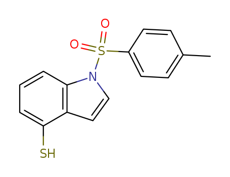 Molecular Structure of 111509-53-6 (1H-Indole-4-thiol, 1-[(4-methylphenyl)sulfonyl]-)