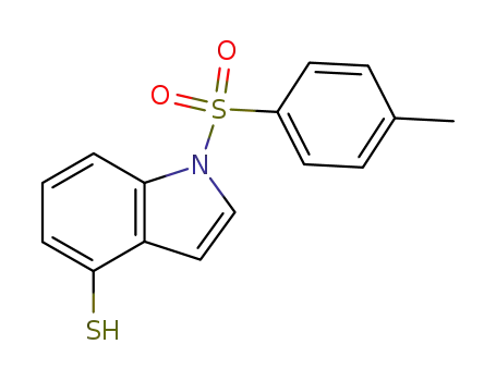 Molecular Structure of 111509-53-6 (1H-Indole-4-thiol, 1-[(4-methylphenyl)sulfonyl]-)