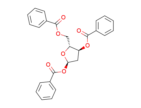 Molecular Structure of 114817-70-8 (1,3,5-tribenzoate-2-deoxy-alpha-D-erythro-pentofuranose)