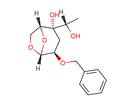 Molecular Structure of 123823-30-3 (1,6-Anhydro-2-O-benzyl-3-deoxy-4-C-(L-glycero-4'-hydroxyethyl)-β-D-xylo-hexopyranose)