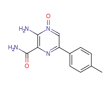 Molecular Structure of 113120-67-5 (3-AMINO-6-(4-METHYLPHENYL)PYRAZINE-2-CARBOXAMIDE 4-OXIDE)