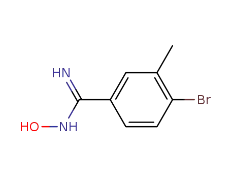Molecular Structure of 148672-58-6 (4-bromo-<i>N</i>-hydroxy-3-methyl-benzamidine)