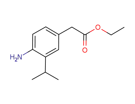 Molecular Structure of 924309-78-4 (Benzeneacetic acid, 4-amino-3-(1-methylethyl)-, ethyl ester)