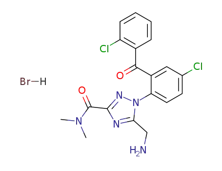 1H-1,2,4-Triazole-3-carboxamide,
5-(aminomethyl)-1-[4-chloro-2-(2-chlorobenzoyl)phenyl]-N,N-dimethyl-,
hydrobromide