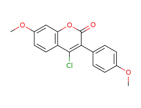 2H-1-Benzopyran-2-one, 4-chloro-7-methoxy-3-(4-methoxyphenyl)-