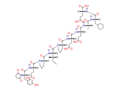 Molecular Structure of 129521-72-8 (N-(3-carboxypropanoyl)-L-tyrosyl-L-alpha-glutamyl-L-prolyl-L-isoleucyl-L-prolyl-L-alpha-glutamyl-L-alpha-glutamyl-L-alanyl-3-cyclohexyl-L-alanyl-D-glutamic acid)