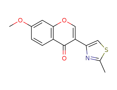 4H-1-Benzopyran-4-one, 7-methoxy-3-(2-methyl-4-thiazolyl)-