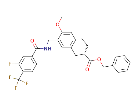 (S)-2-{3-[(3-Fluoro-4-trifluoromethyl-benzoylamino)-methyl]-4-methoxy-benzyl}-butyric acid benzyl ester