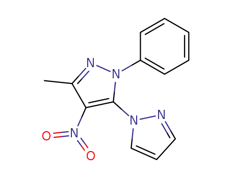 Molecular Structure of 86538-57-0 (3'-methyl-4'-nitro-1'-phenyl-1,5'-bipyrazole)