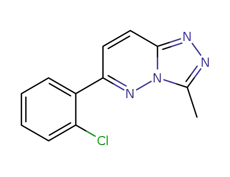 Molecular Structure of 66549-16-4 (1,2,4-Triazolo[4,3-b]pyridazine, 6-(2-chlorophenyl)-3-methyl-)