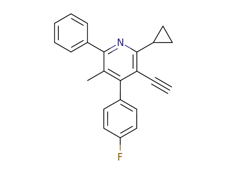 2-Cyclopropyl-3-ethynyl-4-(4-fluoro-phenyl)-5-methyl-6-phenyl-pyridine