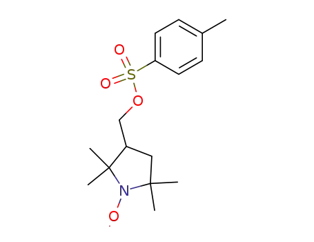 Molecular Structure of 78151-24-3 (1-Pyrrolidinyloxy,
2,2,5,5-tetramethyl-3-[[[(4-methylphenyl)sulfonyl]oxy]methyl]-)