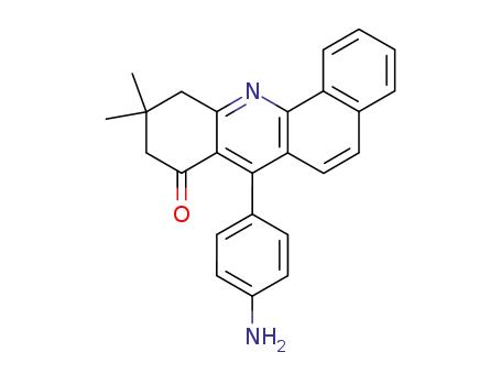 Molecular Structure of 117358-75-5 (7-(p-Aminophenyl)-10,10-dimethyl-8,9,10,11-tetrahydrobenz[c]acridin-8-one)