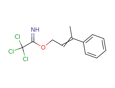 Molecular Structure of 138313-57-2 (Ethanimidic acid, 2,2,2-trichloro-, 3-phenyl-2-butenyl ester)
