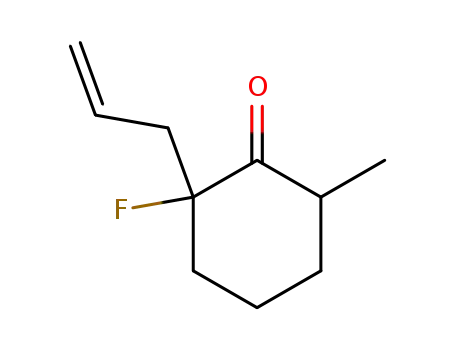Molecular Structure of 122617-98-5 (Cyclohexanone,  2-fluoro-6-methyl-2-(2-propenyl)-  (9CI))