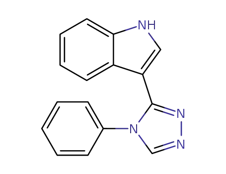 Molecular Structure of 94829-95-5 (1H-Indole, 3-(4-phenyl-4H-1,2,4-triazol-3-yl)-)