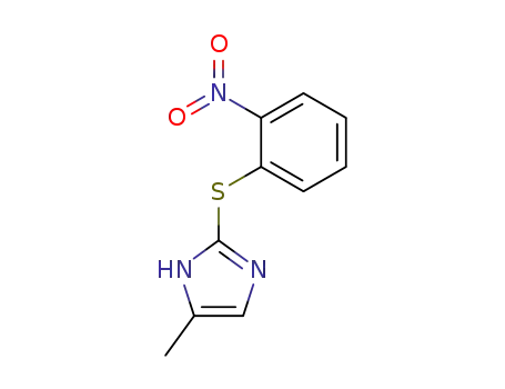 Molecular Structure of 88251-68-7 (1H-Imidazole, 4-methyl-2-[(2-nitrophenyl)thio]-)