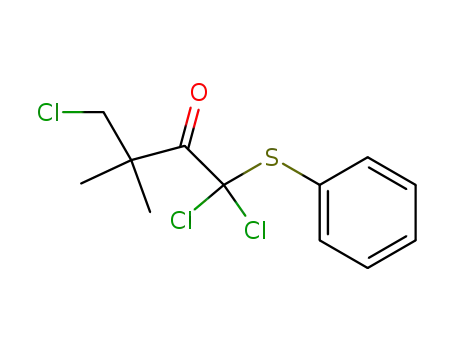 1,1,4-trichloro-1-(phenylthio)-3,3,-dimethyl-2-butanone