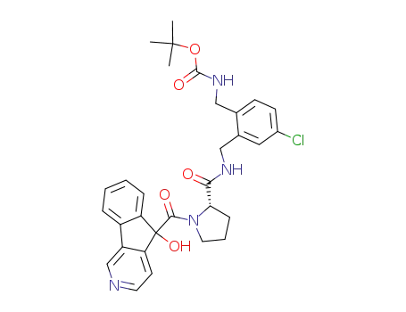 Carbamic acid,
[[4-chloro-2-[[[[(2S)-1-[(5-hydroxy-5H-indeno[1,2-c]pyridin-5-yl)carbonyl]
-2-pyrrolidinyl]carbonyl]amino]methyl]phenyl]methyl]-, 1,1-dimethylethyl
ester