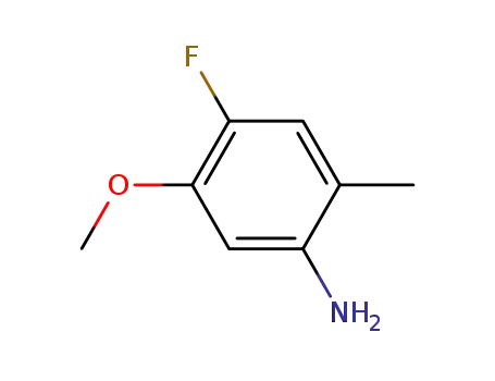 Molecular Structure of 77153-73-2 (5-Amino-2-fluoro-4-methylanisole)