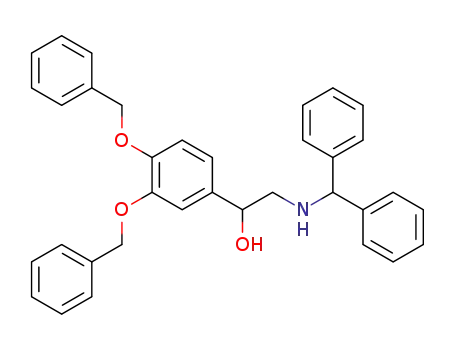 Molecular Structure of 100112-44-5 (1-<3,4-bis-(benzyloxy)phenyl>-2-(benzhydrylamino)ethanol)