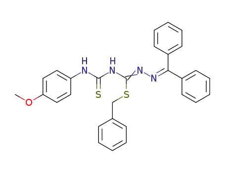 1-(Phenylbenzylideneamino)-5-p-methoxyphenyl-2-S-benzyliso-4-thiobiuret
