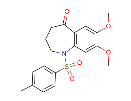 Molecular Structure of 50998-75-9 (7,8-dimethoxy-1-[(4-methylphenyl)sulfonyl]-1,2,3,4-tetrahydro-5H-1-benzazepin-5-one)
