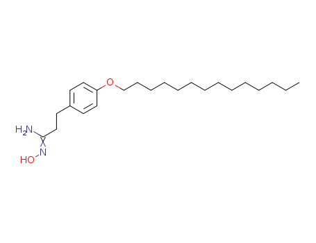 Molecular Structure of 310869-84-2 (Benzenepropanimidamide, N-hydroxy-4-(tetradecyloxy)-)