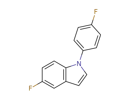 Molecular Structure of 138900-19-3 (1H-Indole, 5-fluoro-1-(4-fluorophenyl)-)