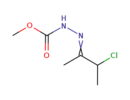 Hydrazinecarboxylic  acid,  2-(2-chloro-1-methylpropylidene)-,  methyl  ester