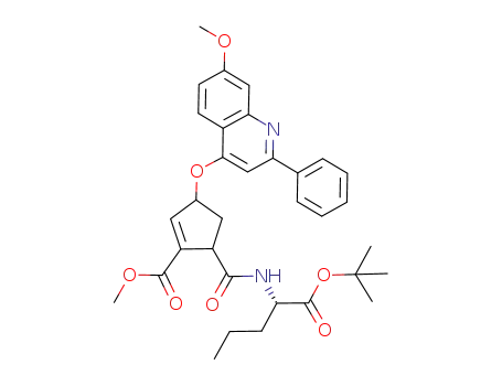 trans-5-[((S)-1-tert-butoxycarbonylbutyl)carbamoyl]-3-(7-methoxy-2-phenylquinolin-4-yloxy)cyclopent-1-enecarboxylic acid methyl ester