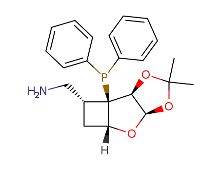 (1R,3R,4S,5R,6R)-6-aminomethyl-5-diphenylphosphino-3,4-O-isopropylidene-2-oxabicyclo(3.2.0)heptane-3,4-diol