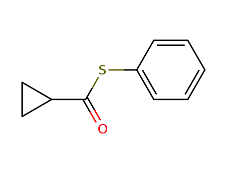 Molecular Structure of 26065-78-1 (Cyclopropanecarbothioic acid, S-phenyl ester)