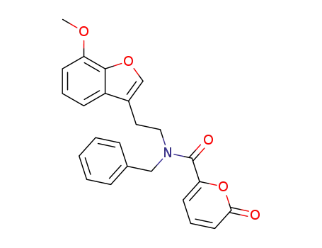 6-Oxo-6H-pyran-2-carboxylic acid benzyl-[2-(7-methoxy-benzofuran-3-yl)-ethyl]-amide