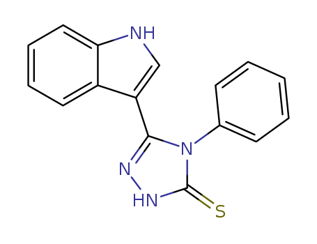 3H-1,2,4-Triazole-3-thione, 2,4-dihydro-5-(1H-indol-3-yl)-4-phenyl-