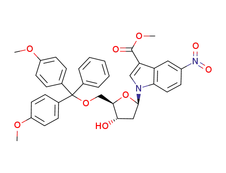methyl 1-[2-deoxy-5-O-(4,4'-dimethoxytrityl)-β-D-ribofuranosyl]-5-nitroindole-3-carboxylate