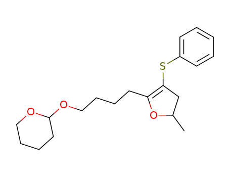 Molecular Structure of 92611-89-7 (2H-Pyran,
2-[4-[4,5-dihydro-5-methyl-3-(phenylthio)-2-furanyl]butoxy]tetrahydro-)