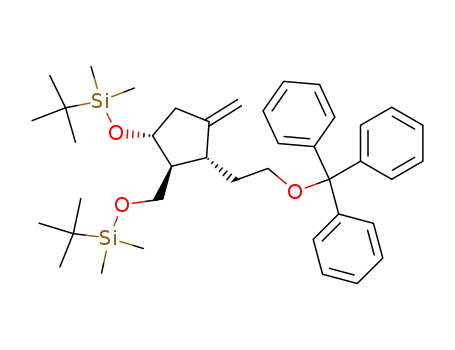 <1S-(1α,2β,3α)>-2-<2-<(tert-butyldimethylsilyl)oxymethyl>-3-<(tert-butyldimethylsilyl)oxy>-5-methenylcyclopentanyl>ethanol triphenylmethyl ether