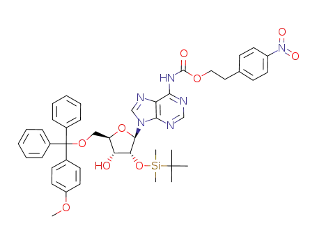 2'-O-<(tert-butyl)dimethylsilyl>-5'-O-(monomethoxytrityl)-N<sup>6</sup>-<2-(4-nitrophenyl)ethoxycarbonyl>adenosine