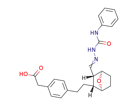 <1S-1α,2α,3α,4α>-4-<2-<3-<<<(phenylamino)carbonyl>hydrazono>methyl>-7-oxabicyclo<2.2.1>hept-2-yl>ethyl>benzeneacetic acid